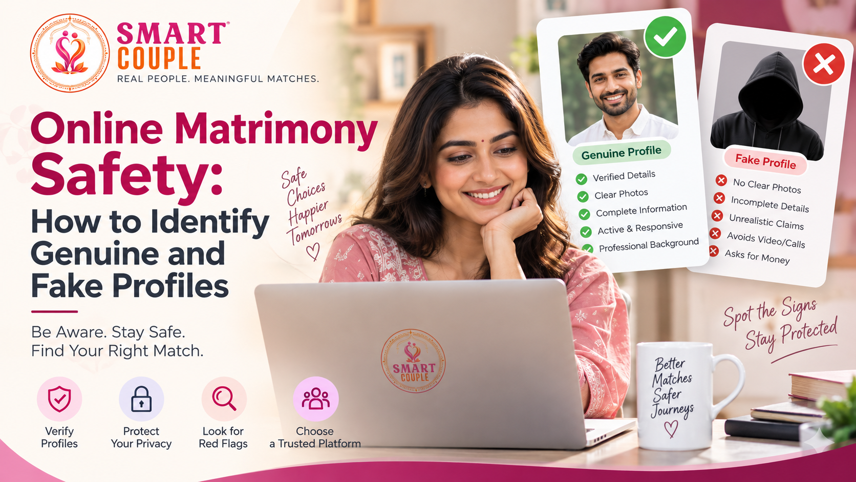 Online Matrimony Safety: How to Identify Genuine and Fake Profiles