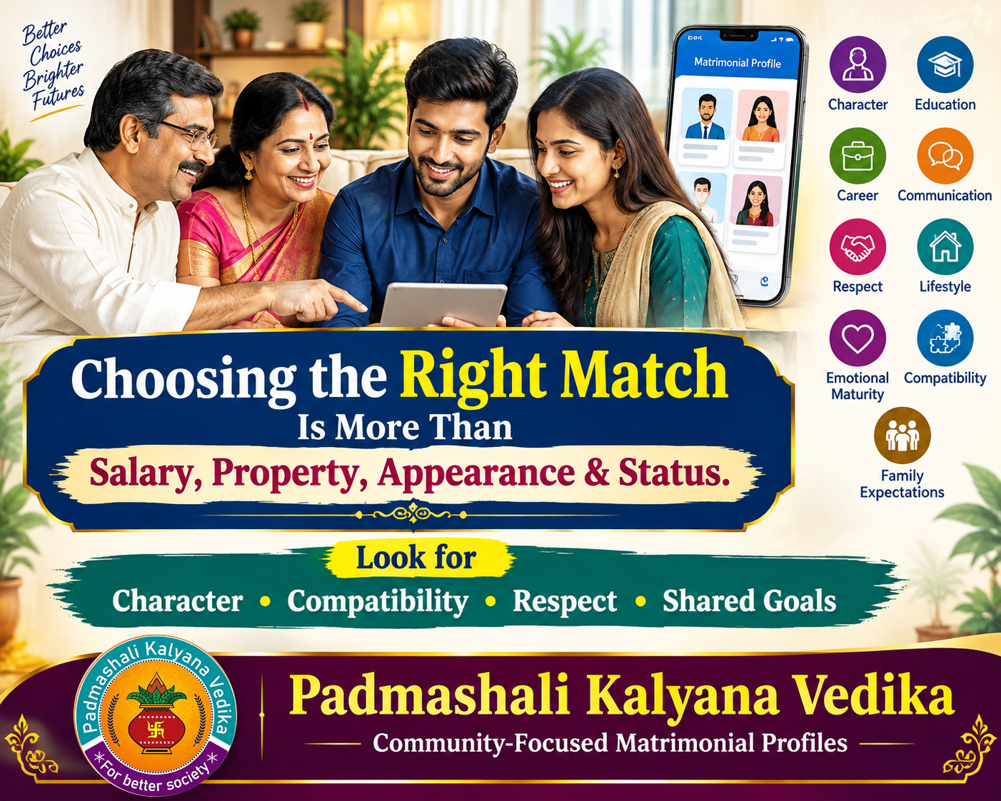 How Parents Can Choose the Right Padmashali Match for Their Son or Daughter